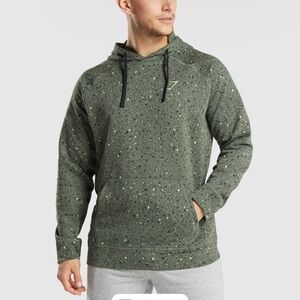 Gymshark Microprint Hoodie Green Size M
